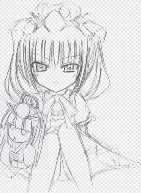 アスタロトとツクヨミのコラボ的なイラスト